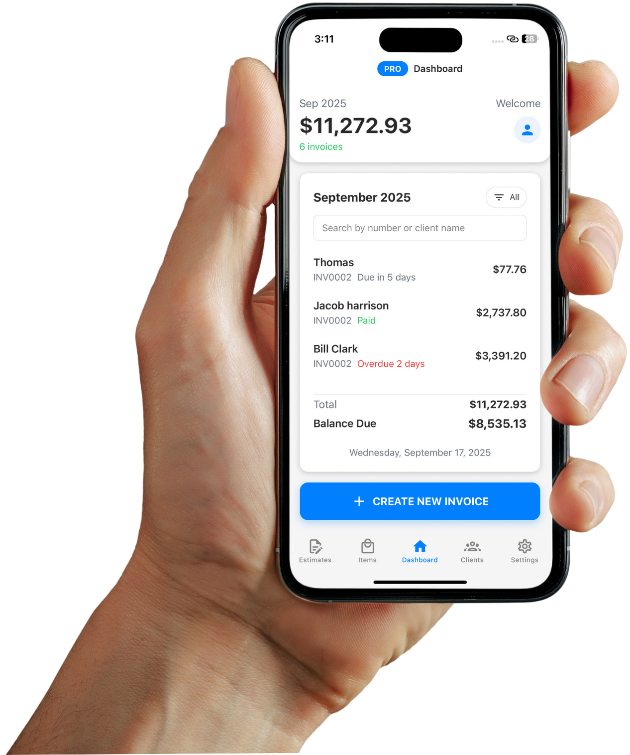 InvoiceASAP mobile app