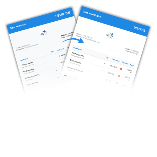 Transform estimates to invoices